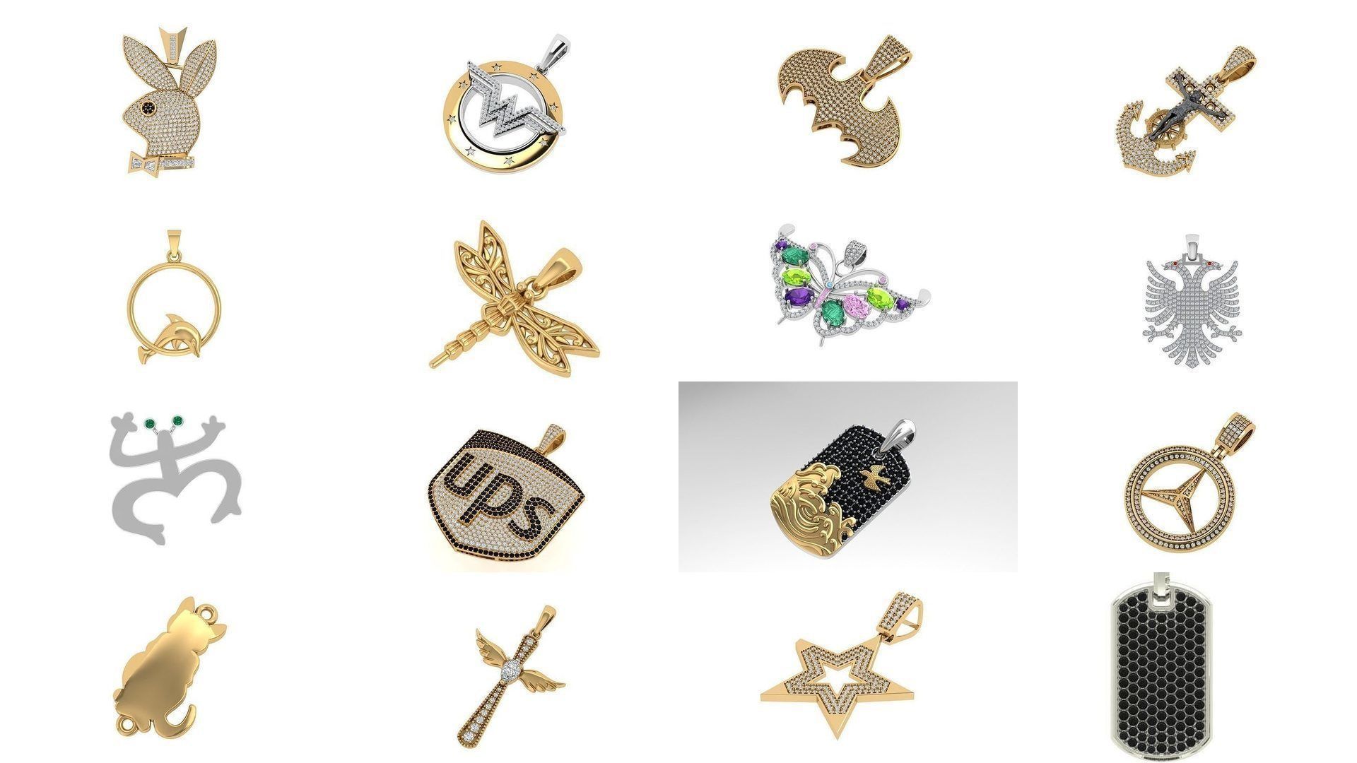 Art-Deco-Pendant 3D Model Collection_5