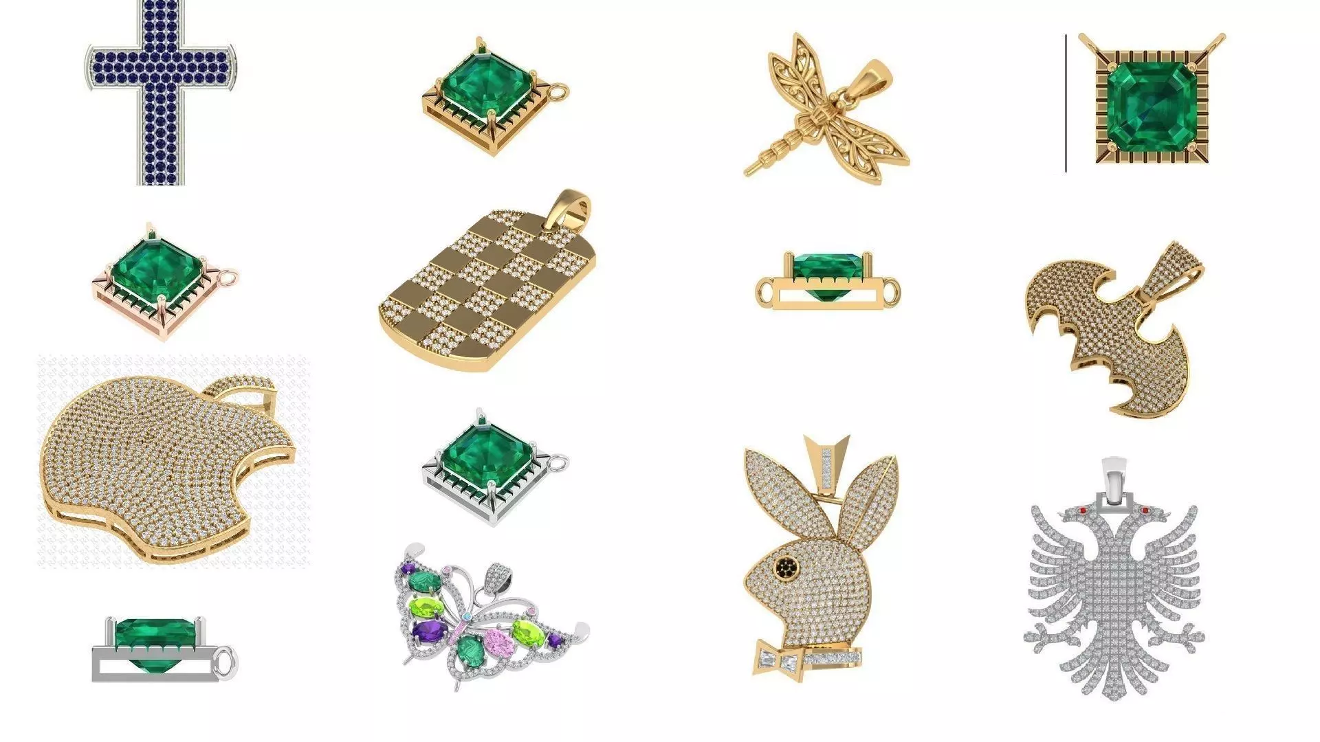 Art-Deco-Pendant 3D Model Collection_0