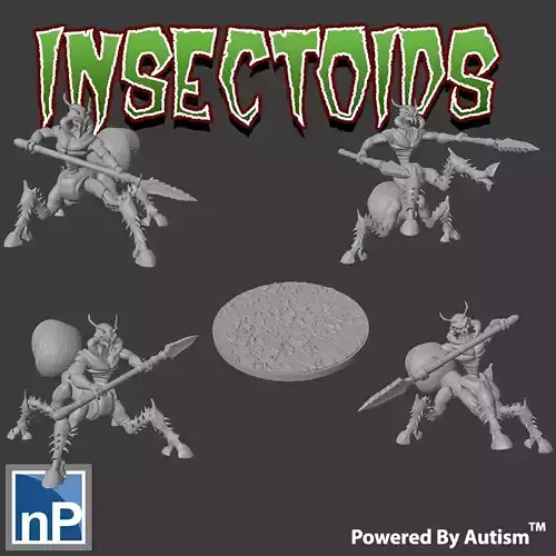 Insectoid Warriors 3D print model