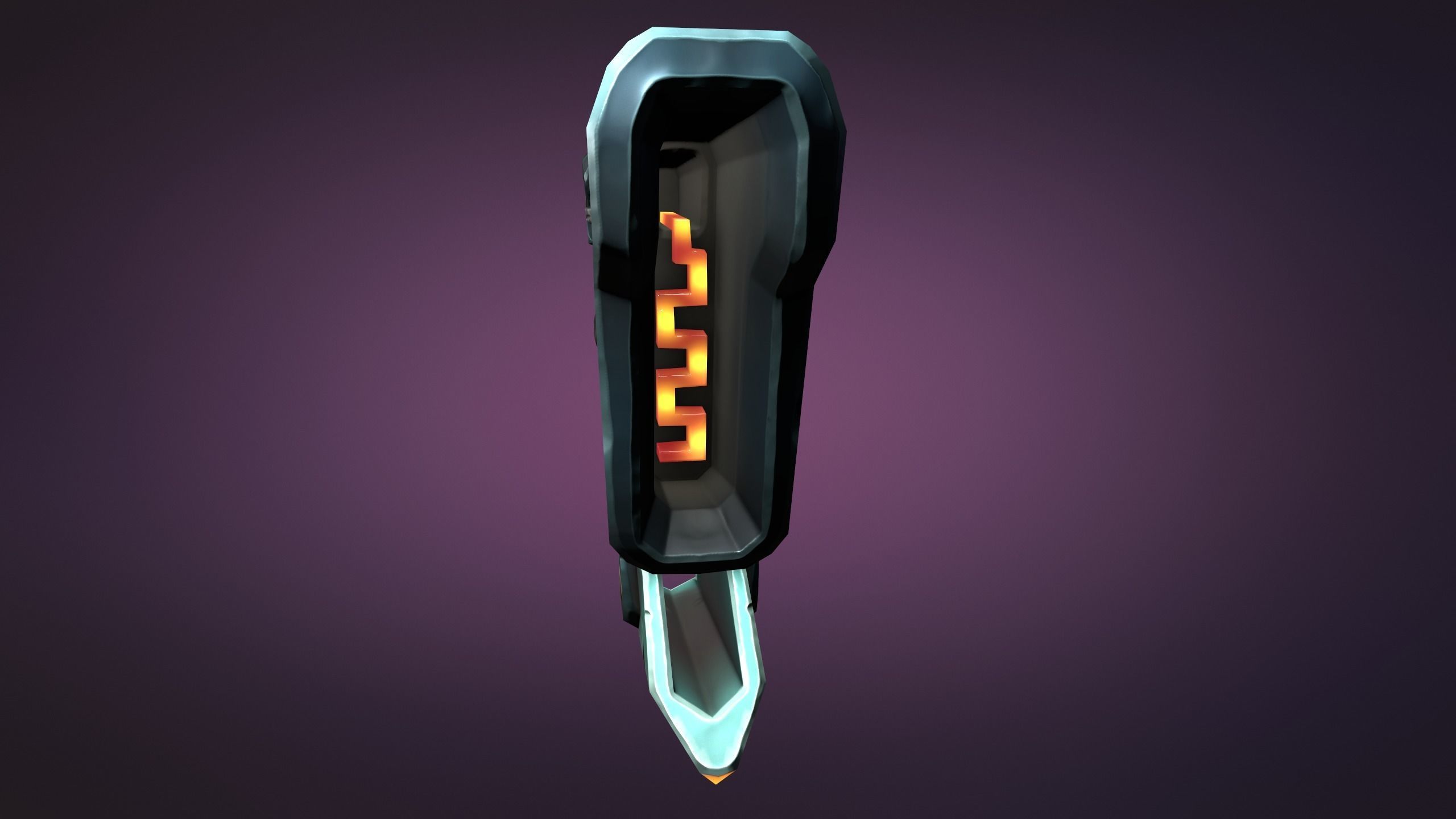 Sci-fi musket Low-poly 3D model_13