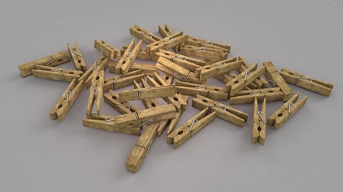 Clothespins 3D model