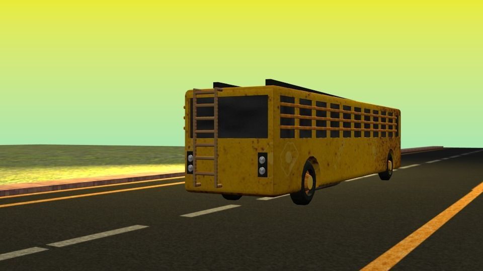 Indian local Bus 3D Model Free low-poly 3D model_5