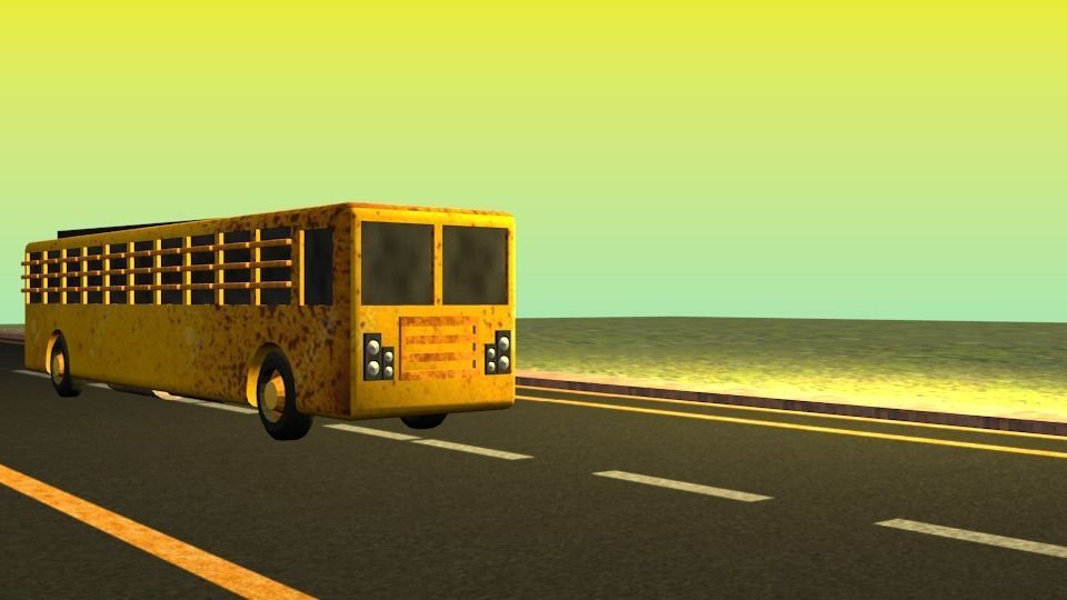 Indian local Bus 3D Model Free low-poly 3D model_2