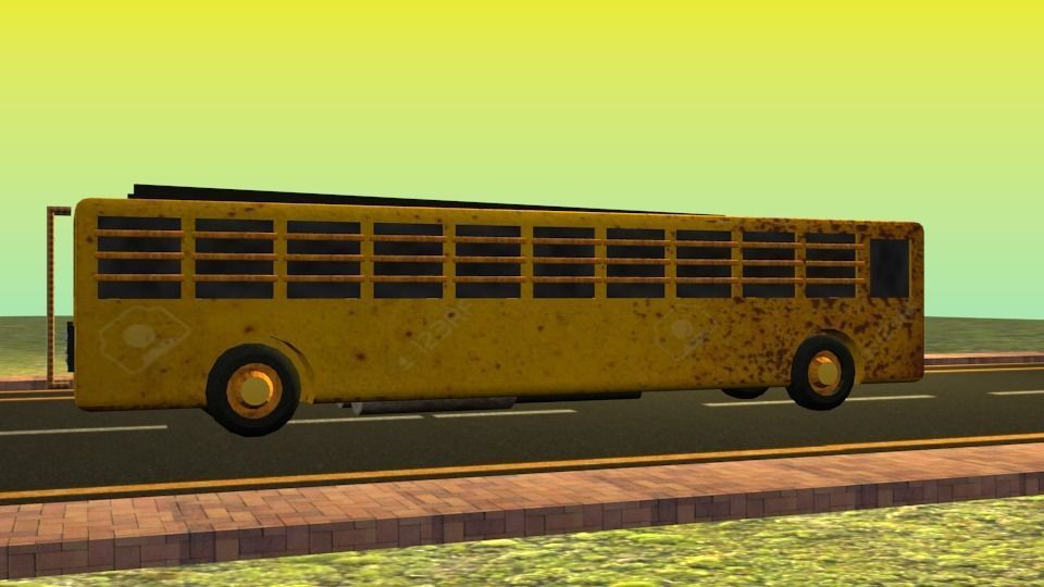 Indian local Bus 3D Model Free low-poly 3D model_4