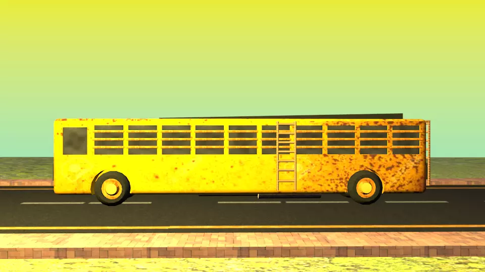 Indian local Bus 3D Model Free low-poly 3D model_0