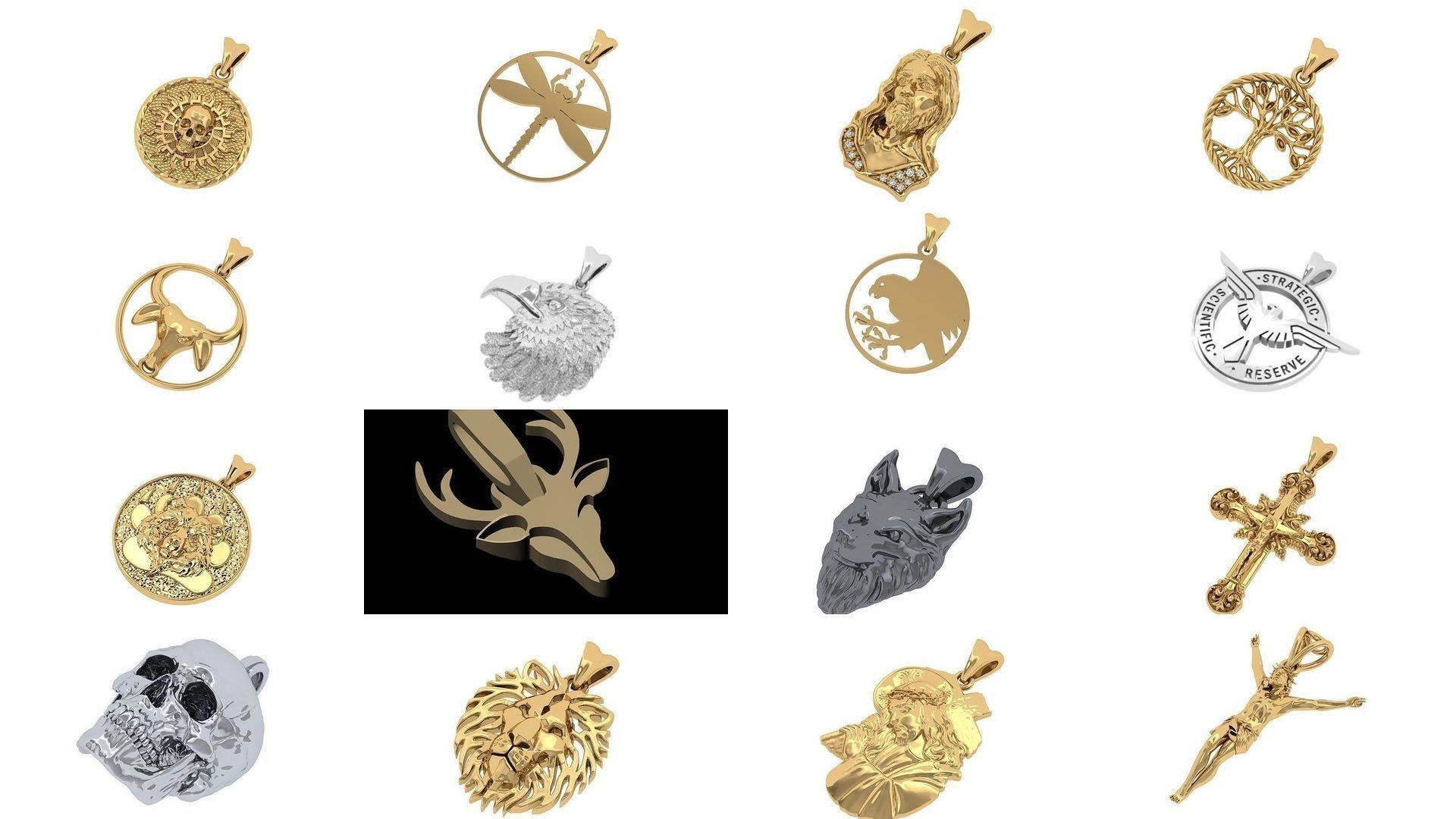 HipHop Facework Pandent 3D Model Collection_2