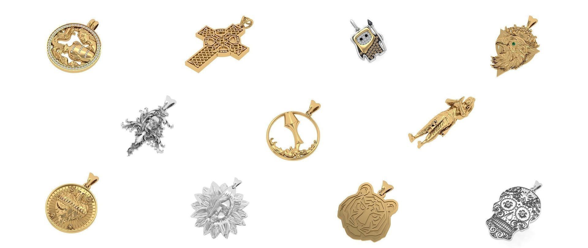 HipHop Facework Pandent 3D Model Collection_5