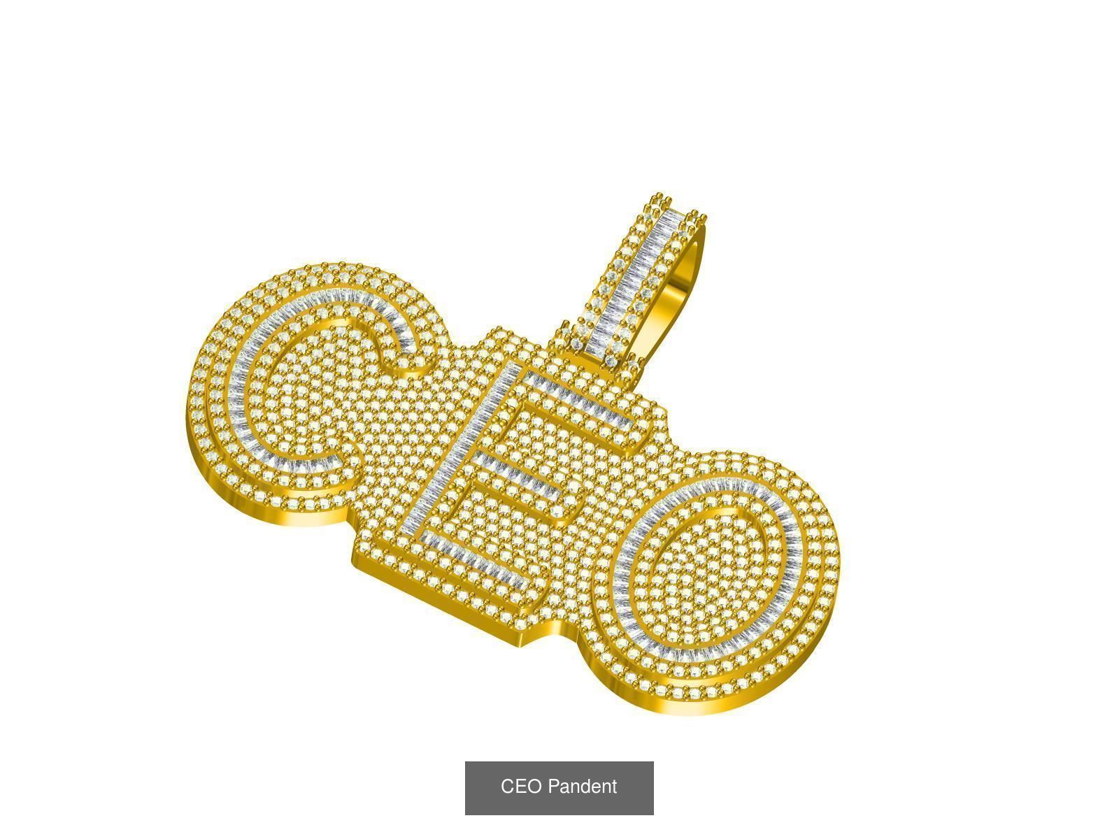 HipHop Facework Pandent 3D Model Collection_11