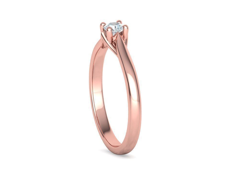 ELIANA DELICATE TRELLIS SOLITAIRE RING 20pointer stone  3D print model_23