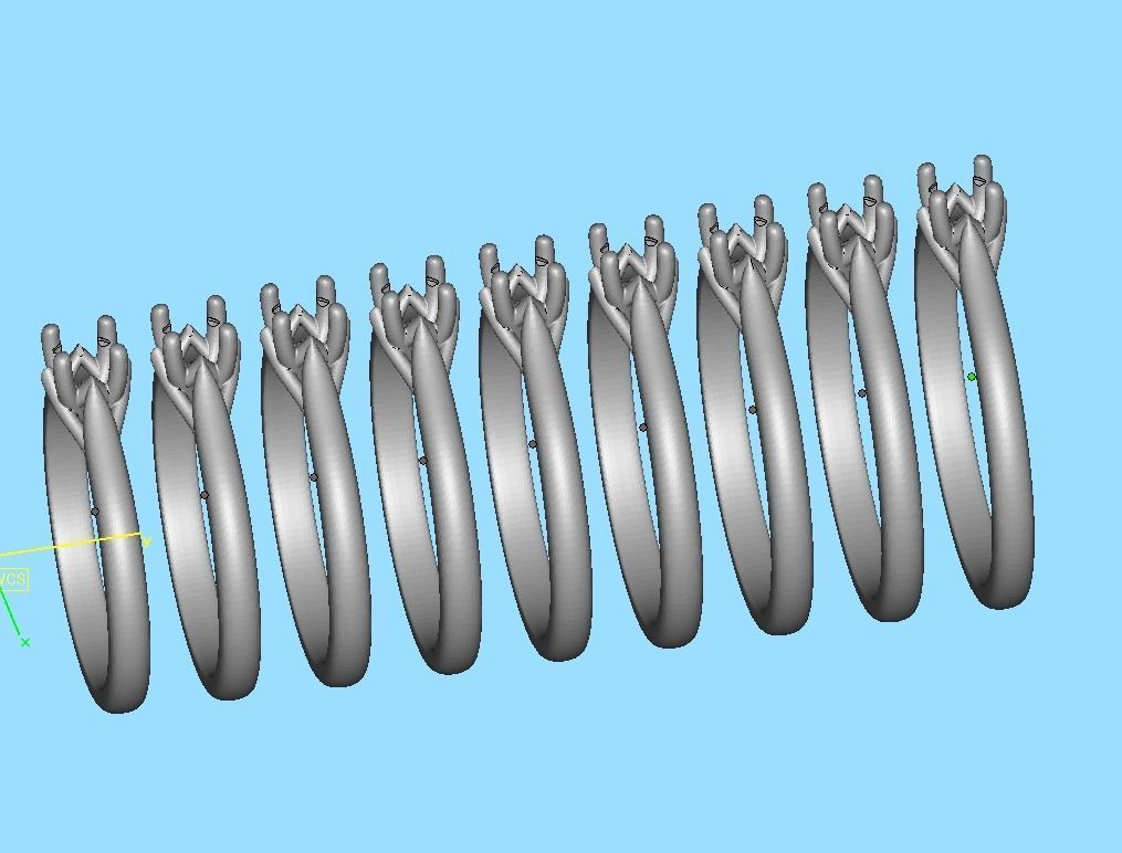 ELIANA DELICATE TRELLIS SOLITAIRE RING 20pointer stone  3D print model_13