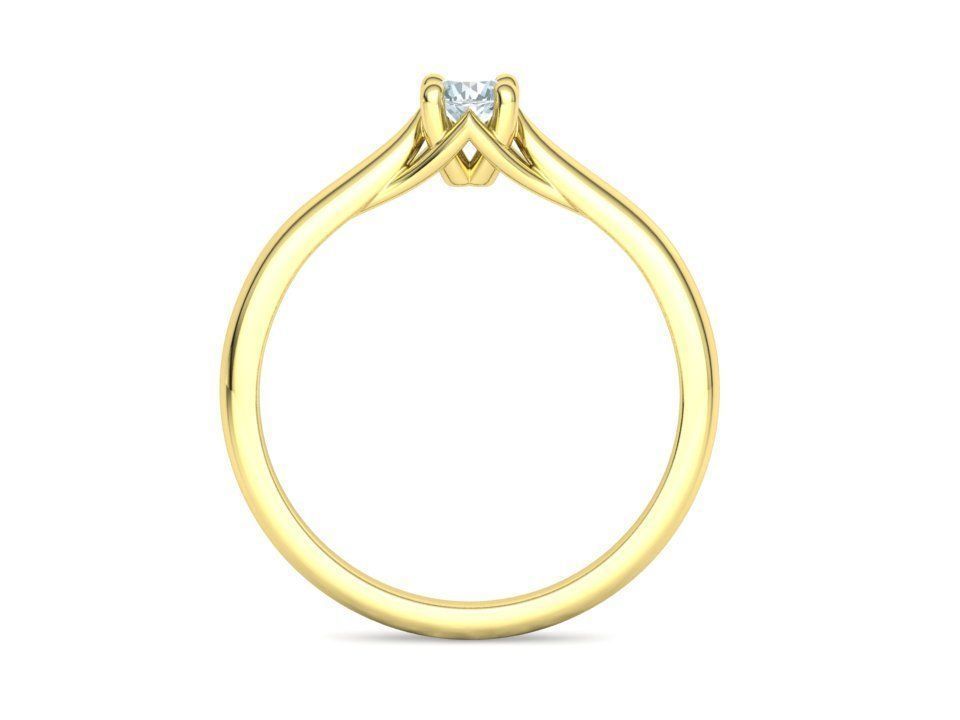 ELIANA DELICATE TRELLIS SOLITAIRE RING 20pointer stone  3D print model_7