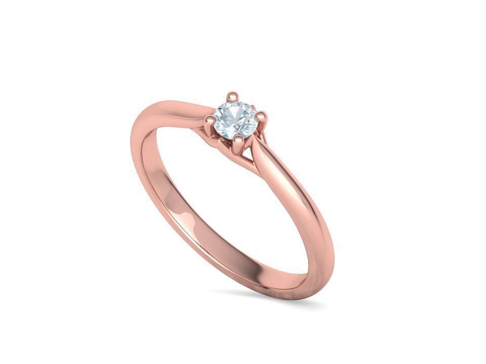 ELIANA DELICATE TRELLIS SOLITAIRE RING 20pointer stone  3D print model_26