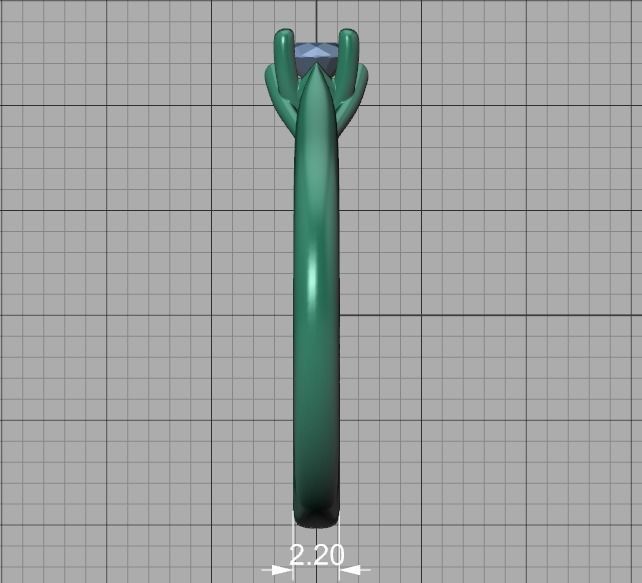 ELIANA DELICATE TRELLIS SOLITAIRE RING 20pointer stone  3D print model_31