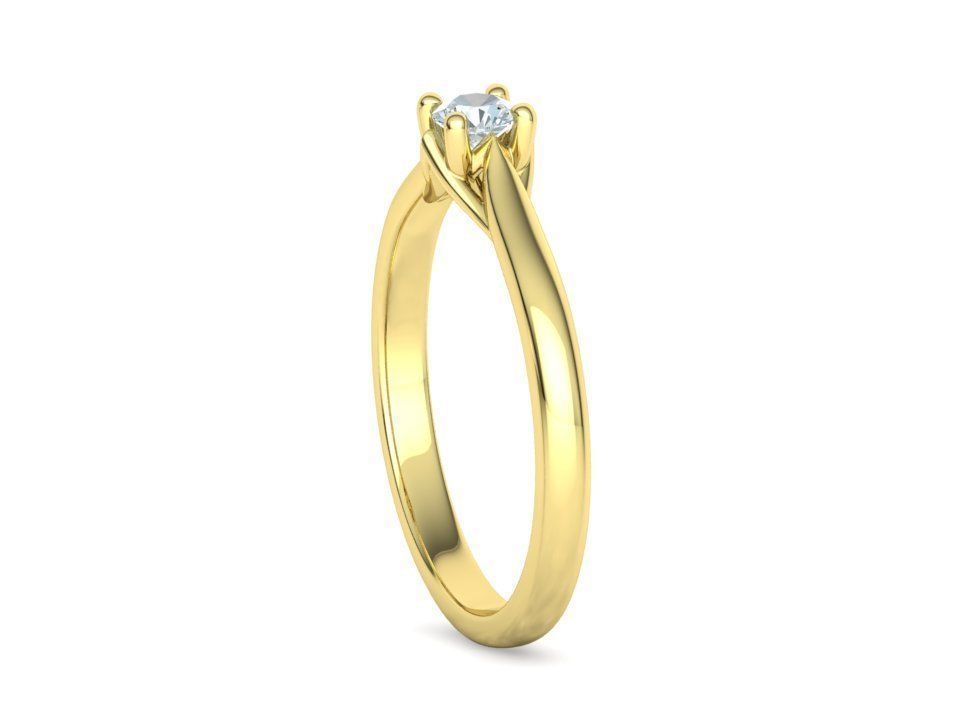ELIANA DELICATE TRELLIS SOLITAIRE RING 20pointer stone  3D print model_24