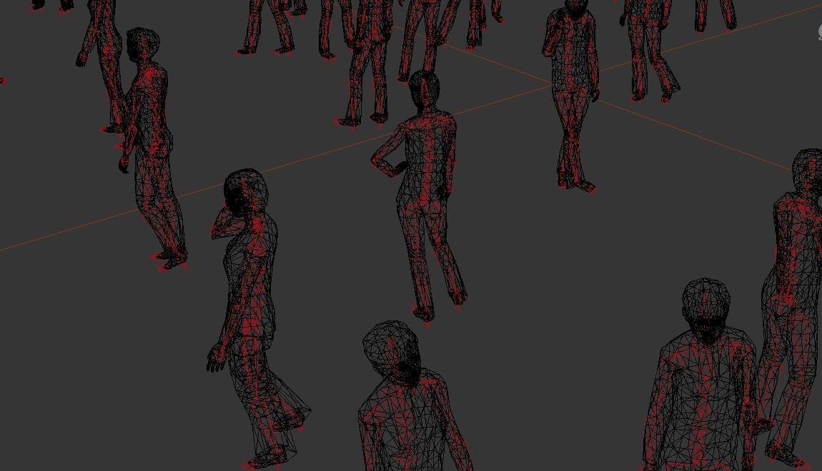 Low Poly Rigged Animated Females Pack - 200 Pieces Low-poly 3D model_13