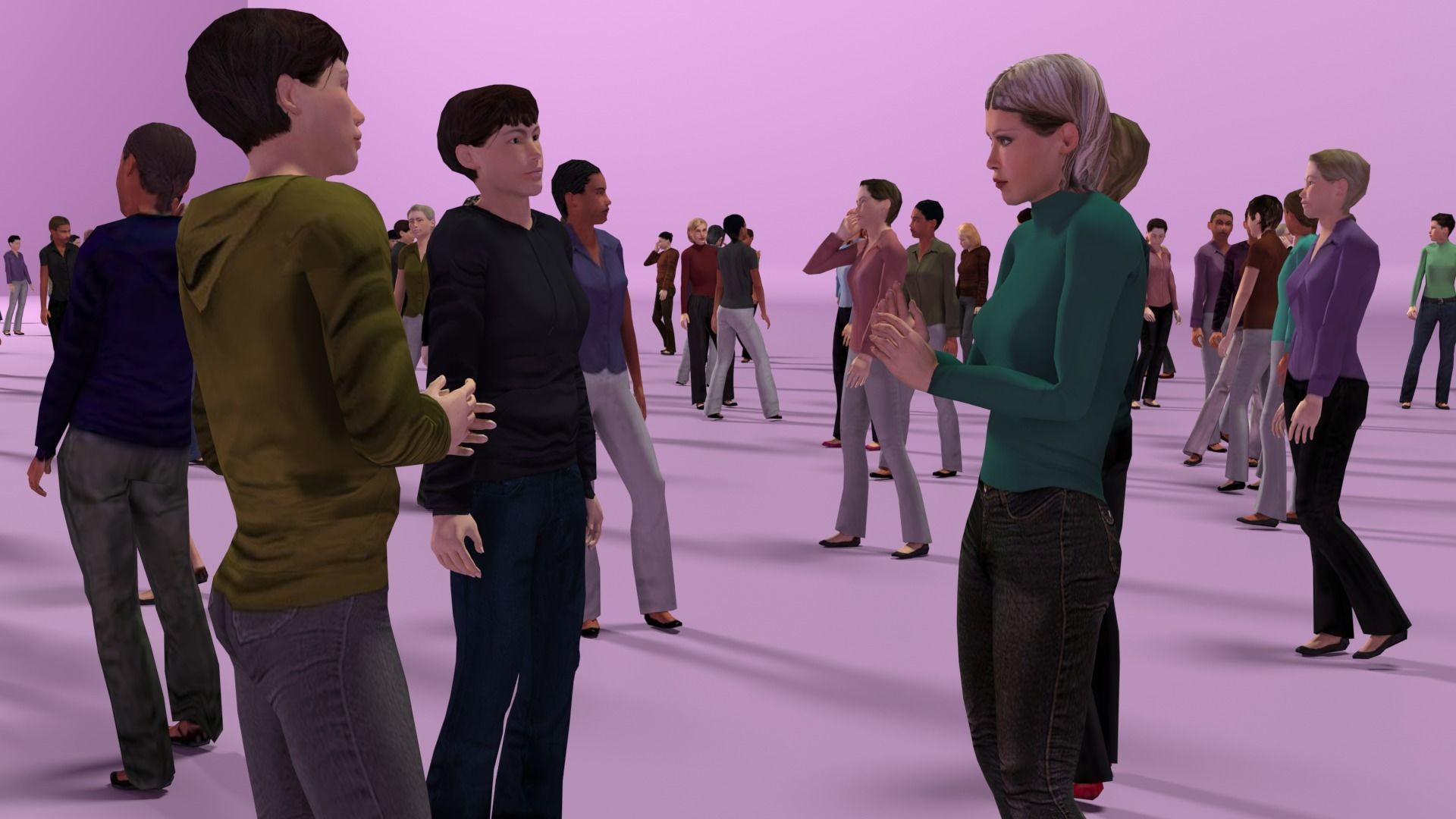 Low Poly Rigged Animated Females Pack - 200 Pieces Low-poly 3D model_1