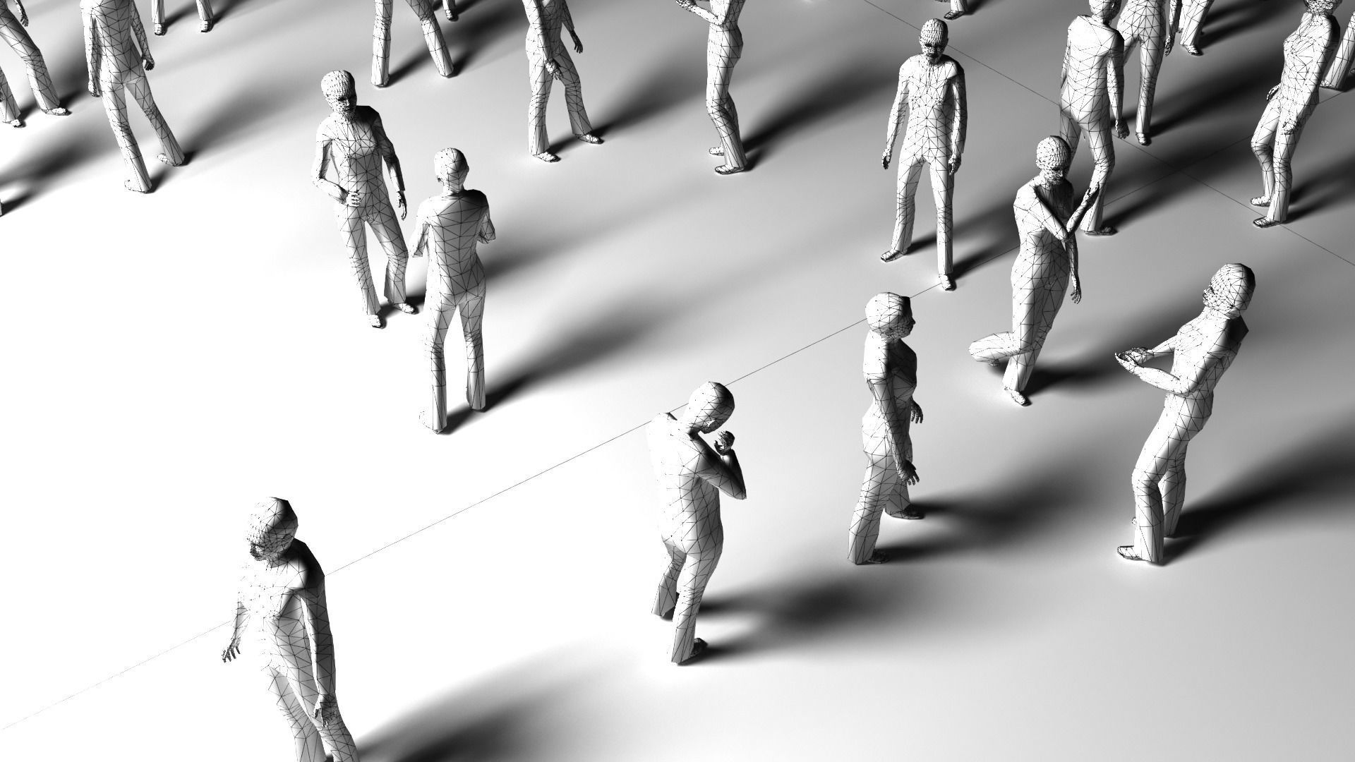 Low Poly Rigged Animated Females Pack - 200 Pieces Low-poly 3D model_11