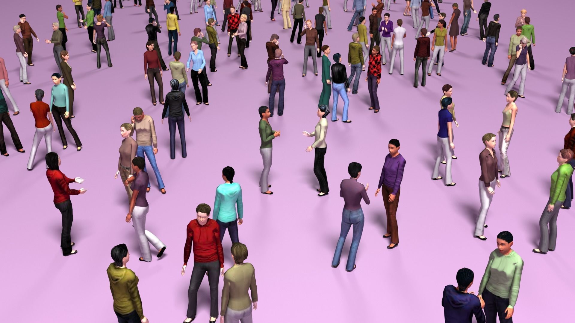 Low Poly Rigged Animated Females Pack - 200 Pieces Low-poly 3D model_8