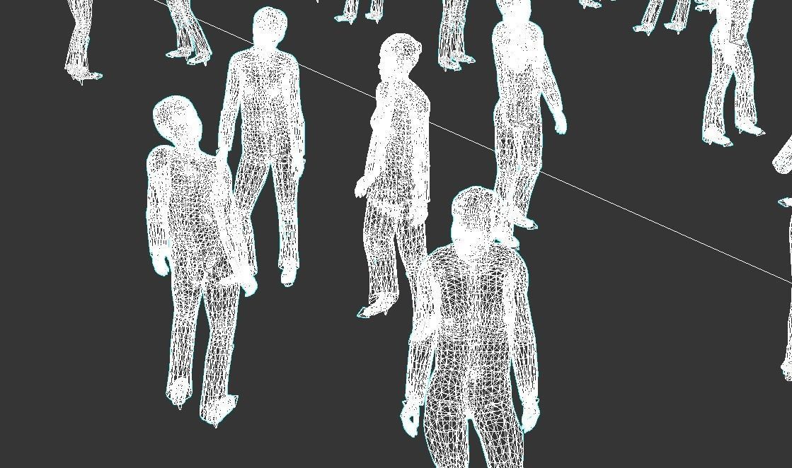 Low Poly Rigged Animated Females Pack - 200 Pieces Low-poly 3D model_14