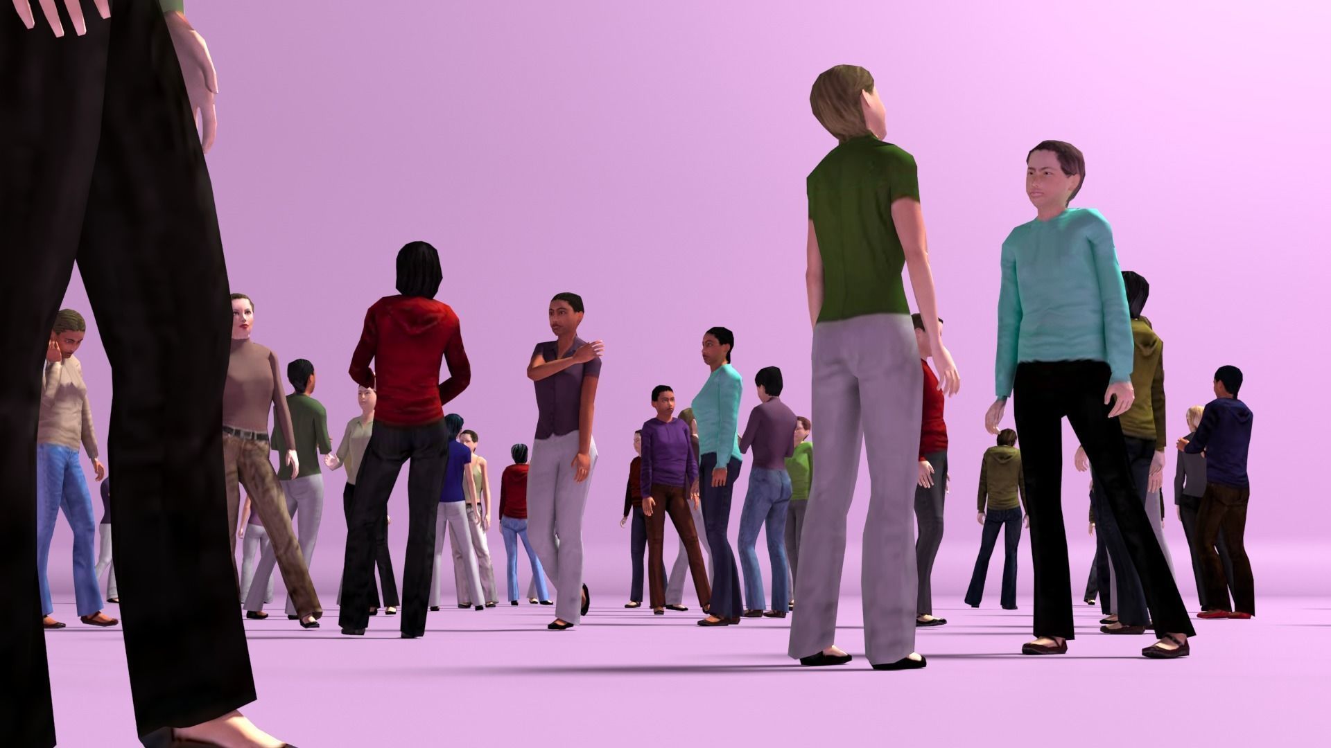 Low Poly Rigged Animated Females Pack - 200 Pieces Low-poly 3D model_7