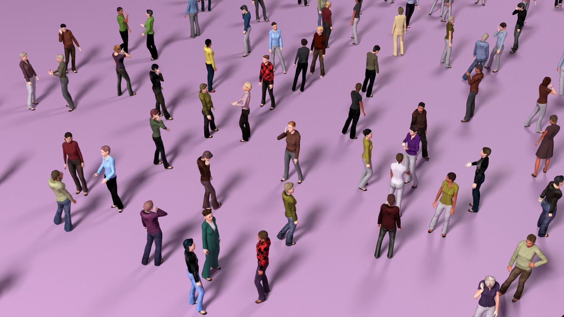 Low Poly Rigged Animated Females Pack - 200 Pieces Low-poly 3D model_4