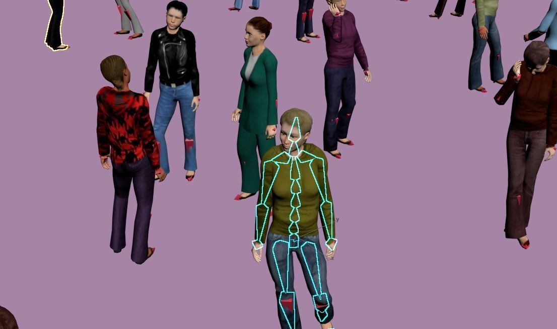 Low Poly Rigged Animated Females Pack - 200 Pieces Low-poly 3D model_12