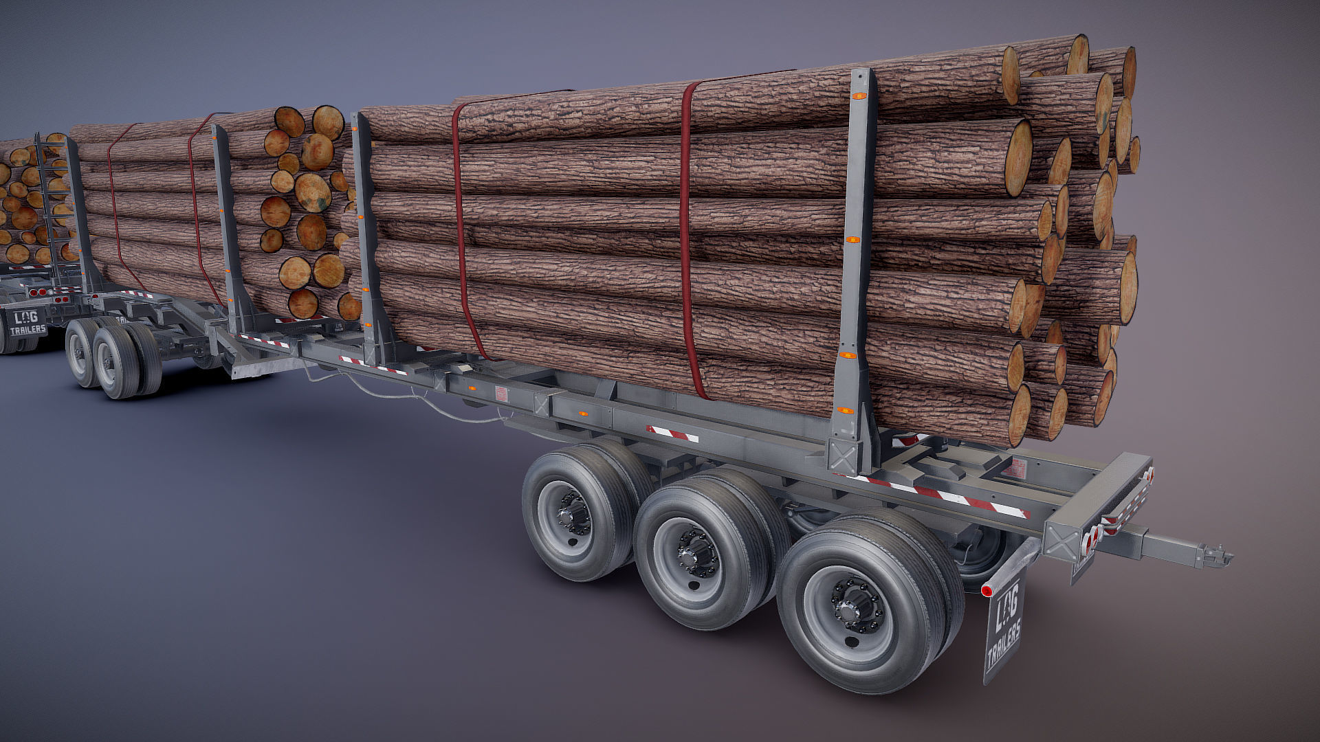 SuperLiner logger truck Low-poly 3D model_21