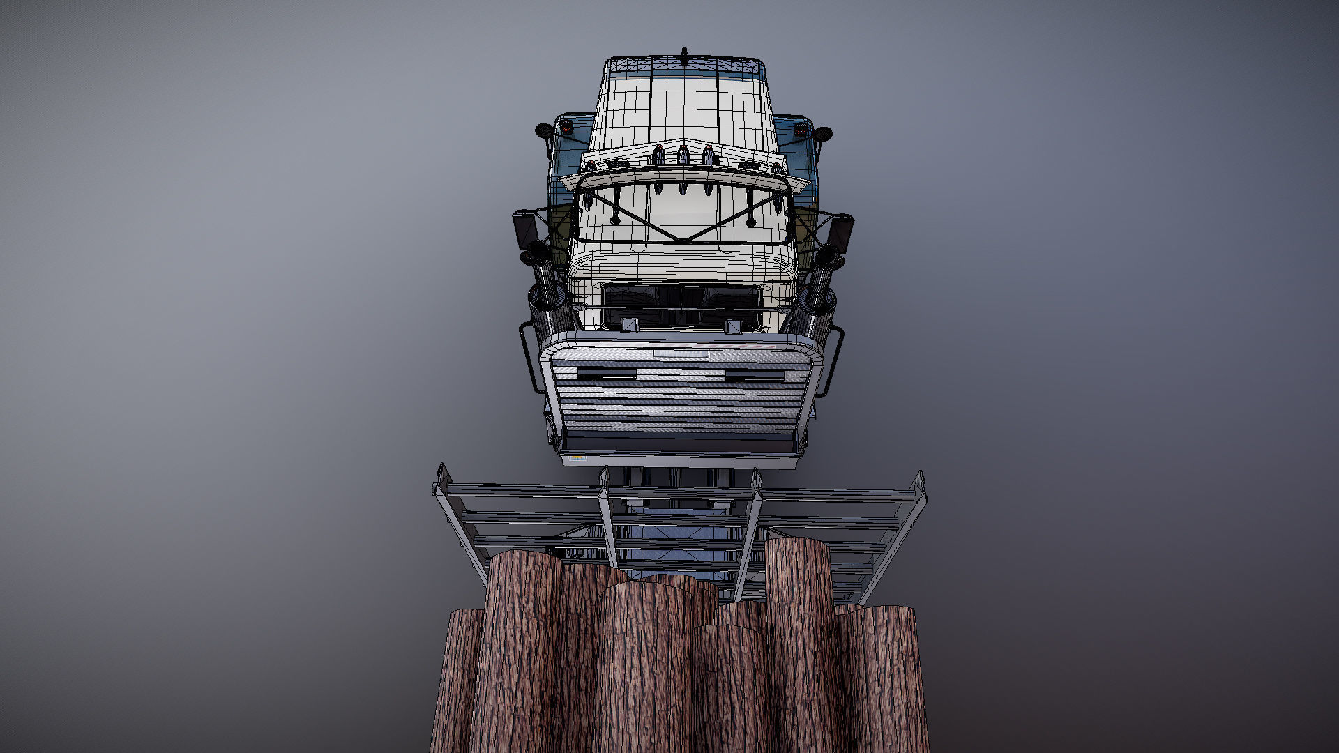 SuperLiner logger truck Low-poly 3D model_33