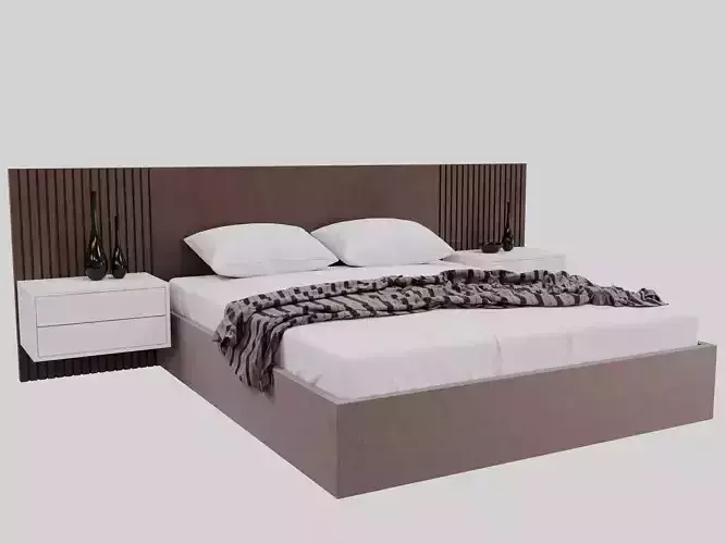 Bed complete Free 3D model