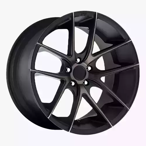 Niche Targa Wheel Offset Matte Black With Tinted Face Accents 3D model