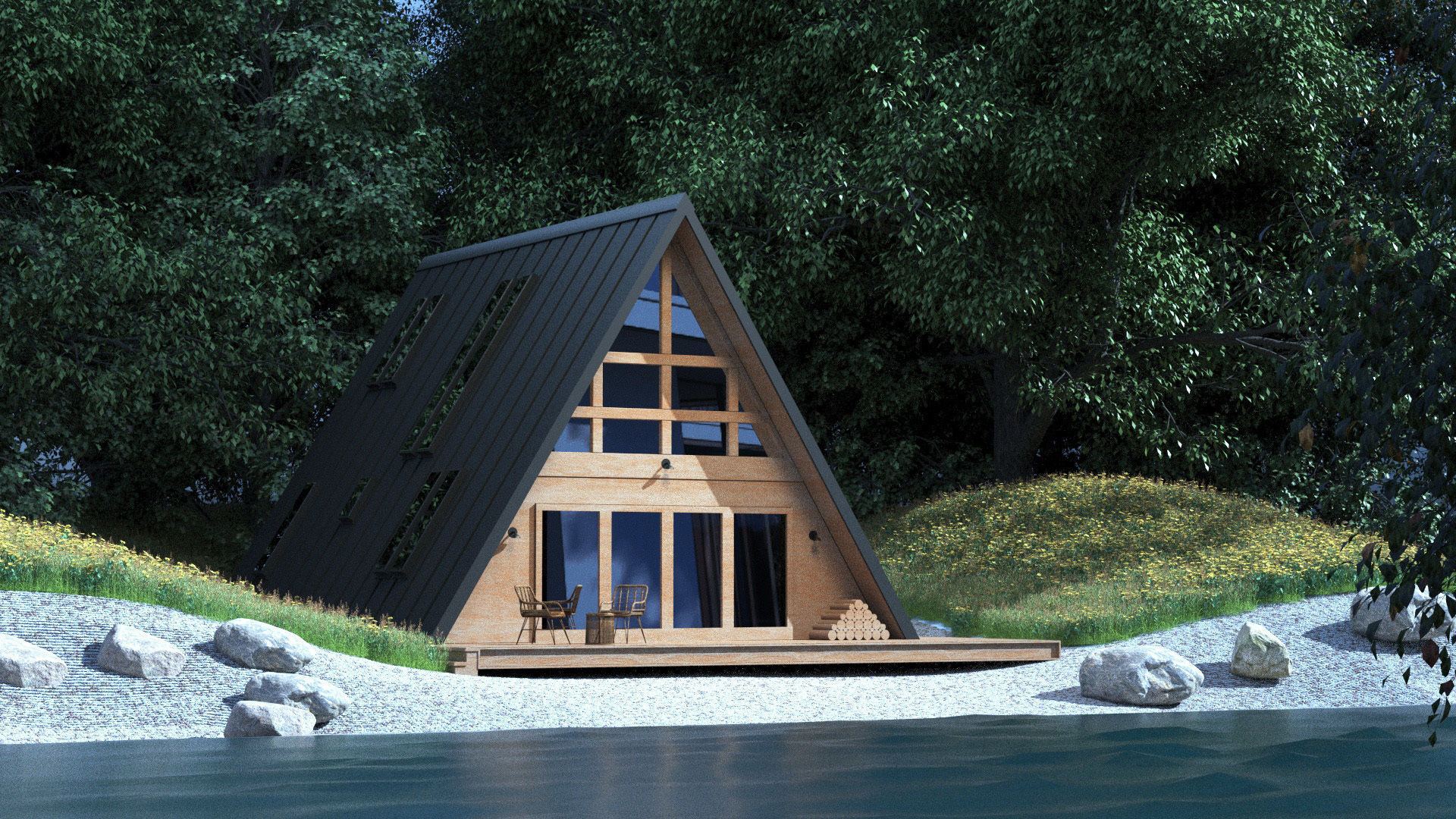 LAKE HOUSE 3D model_3