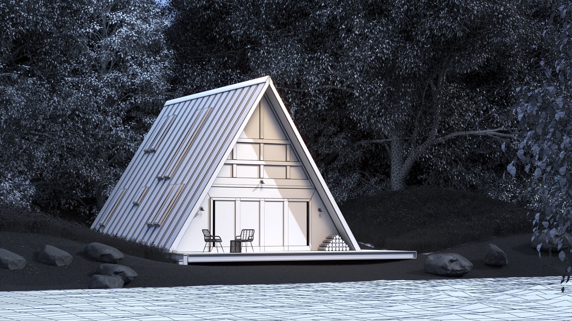 LAKE HOUSE 3D model_6