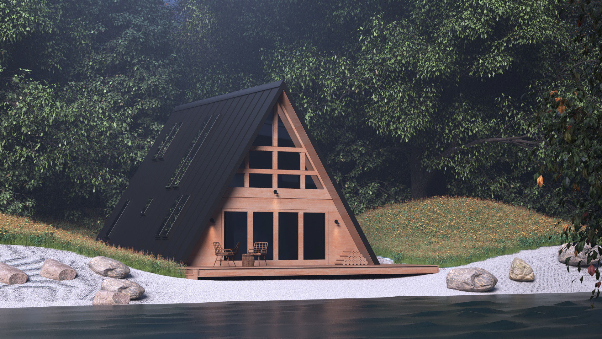 LAKE HOUSE 3D model_4