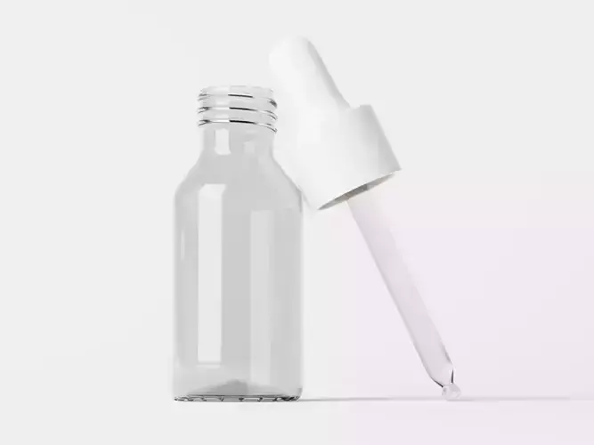 Clear Glass Dropper Bottle and Box