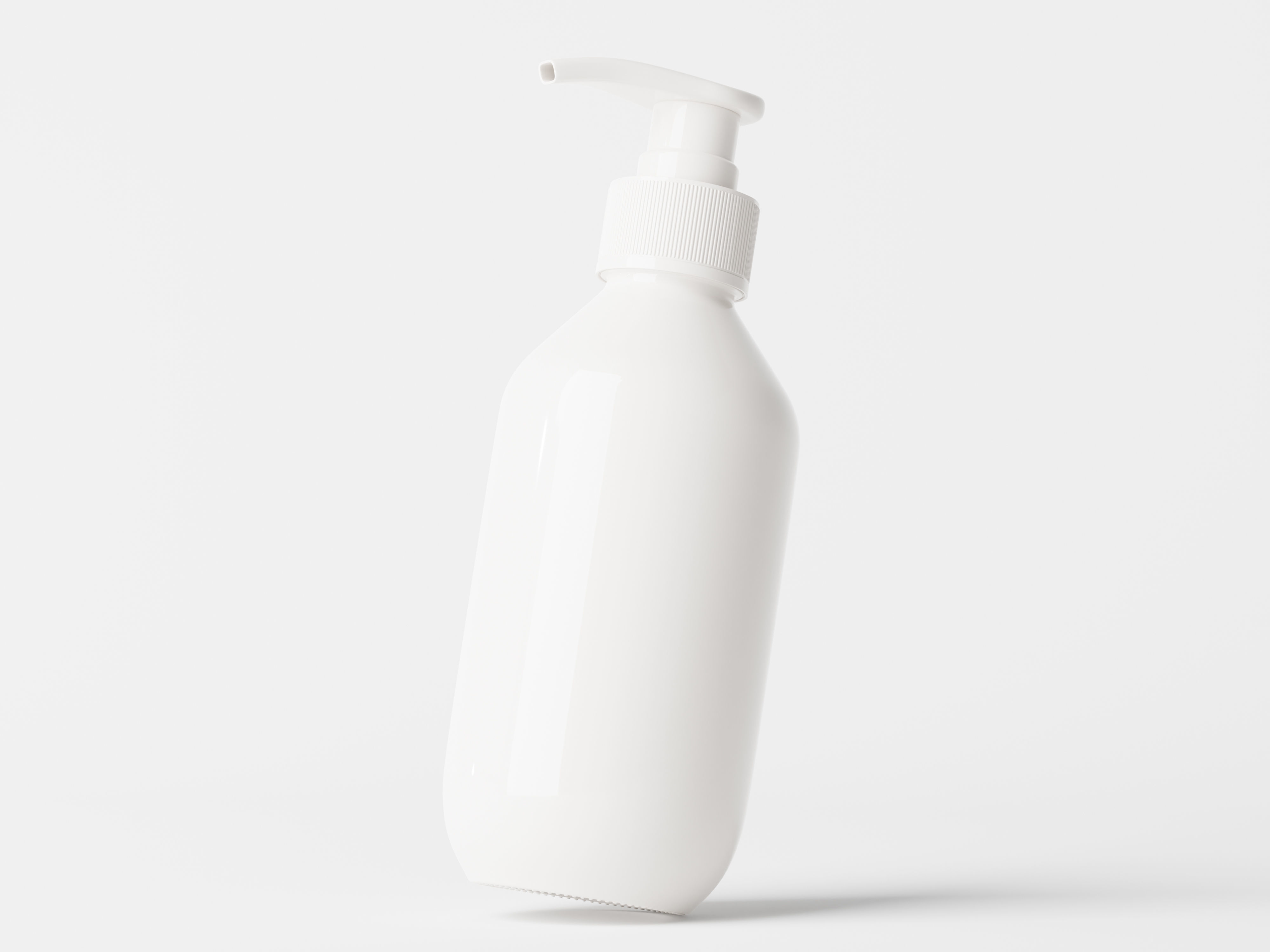Plastic Cosmetic Pump Bottle Low-poly 3D model_1