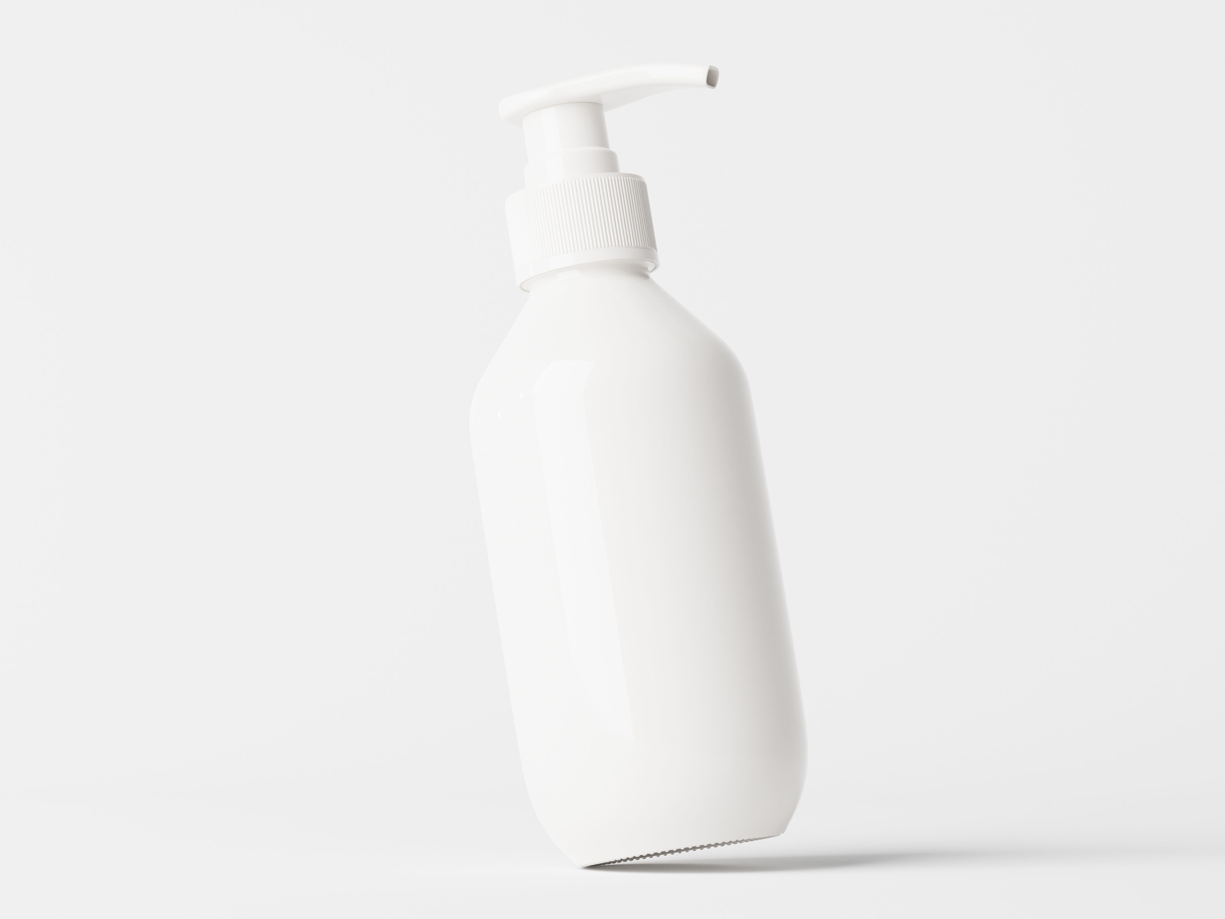 Plastic Cosmetic Pump Bottle Low-poly 3D model_2