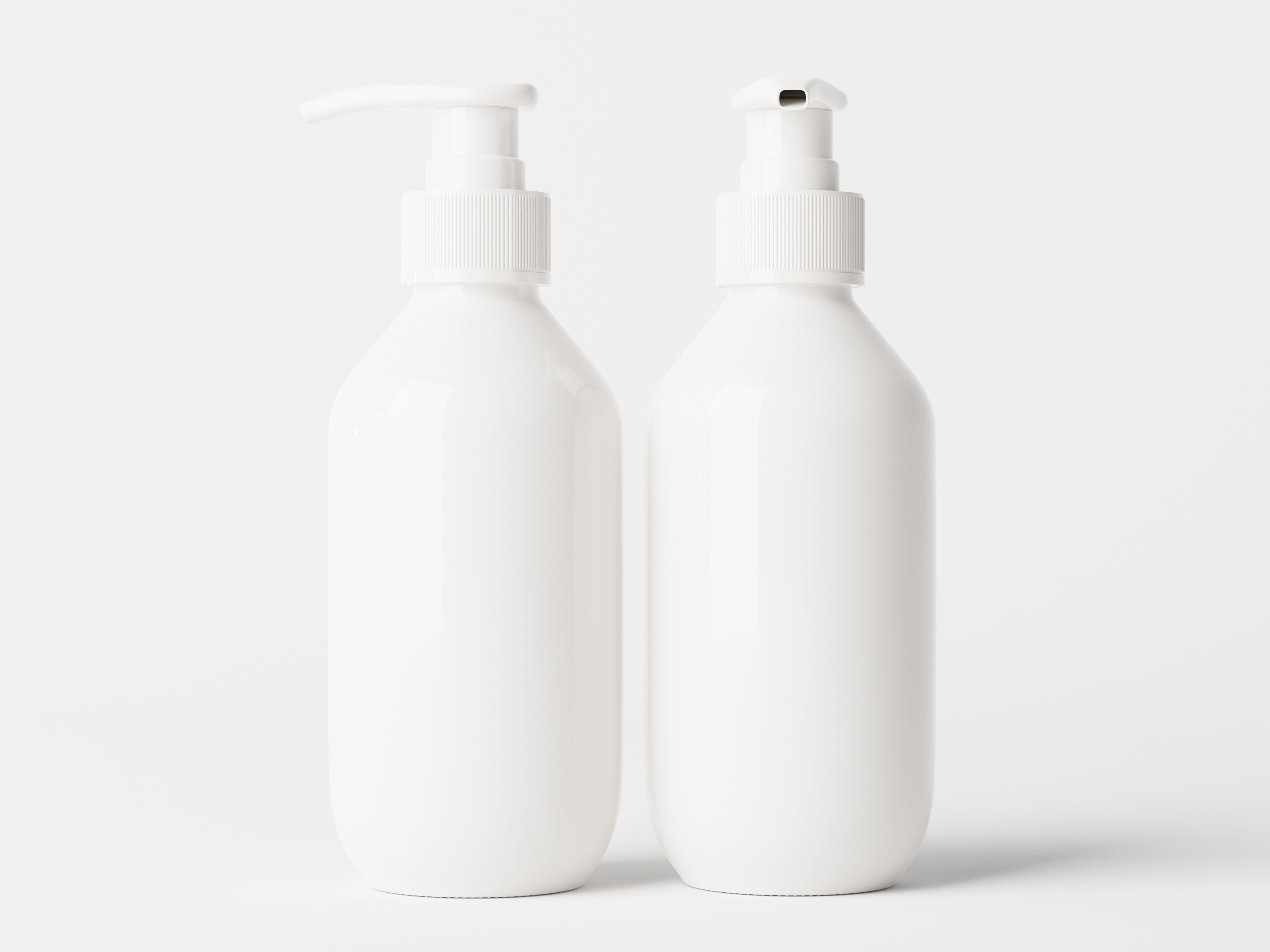 Plastic Cosmetic Pump Bottle Low-poly 3D model_3