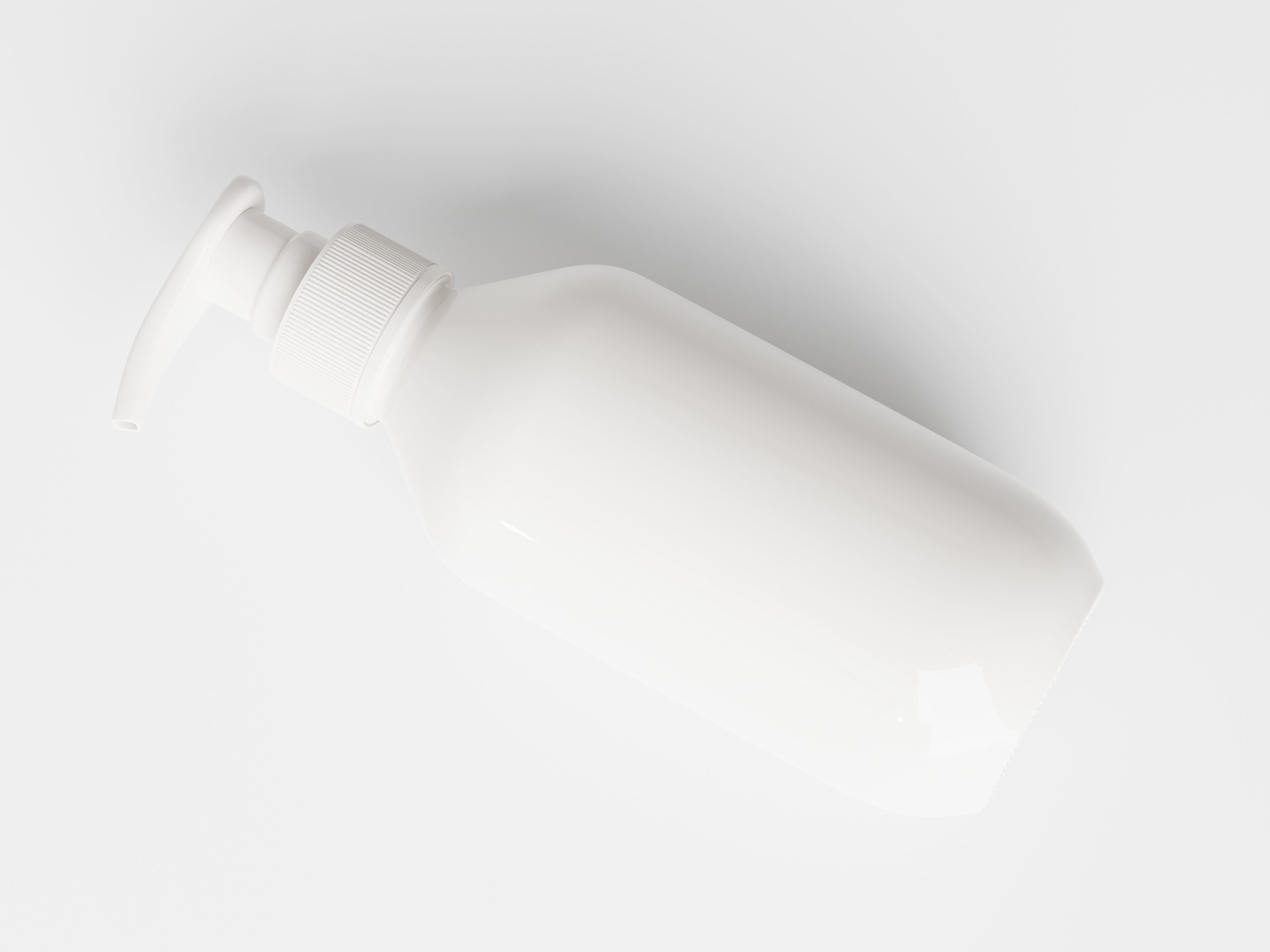 Plastic Cosmetic Pump Bottle Low-poly 3D model_6