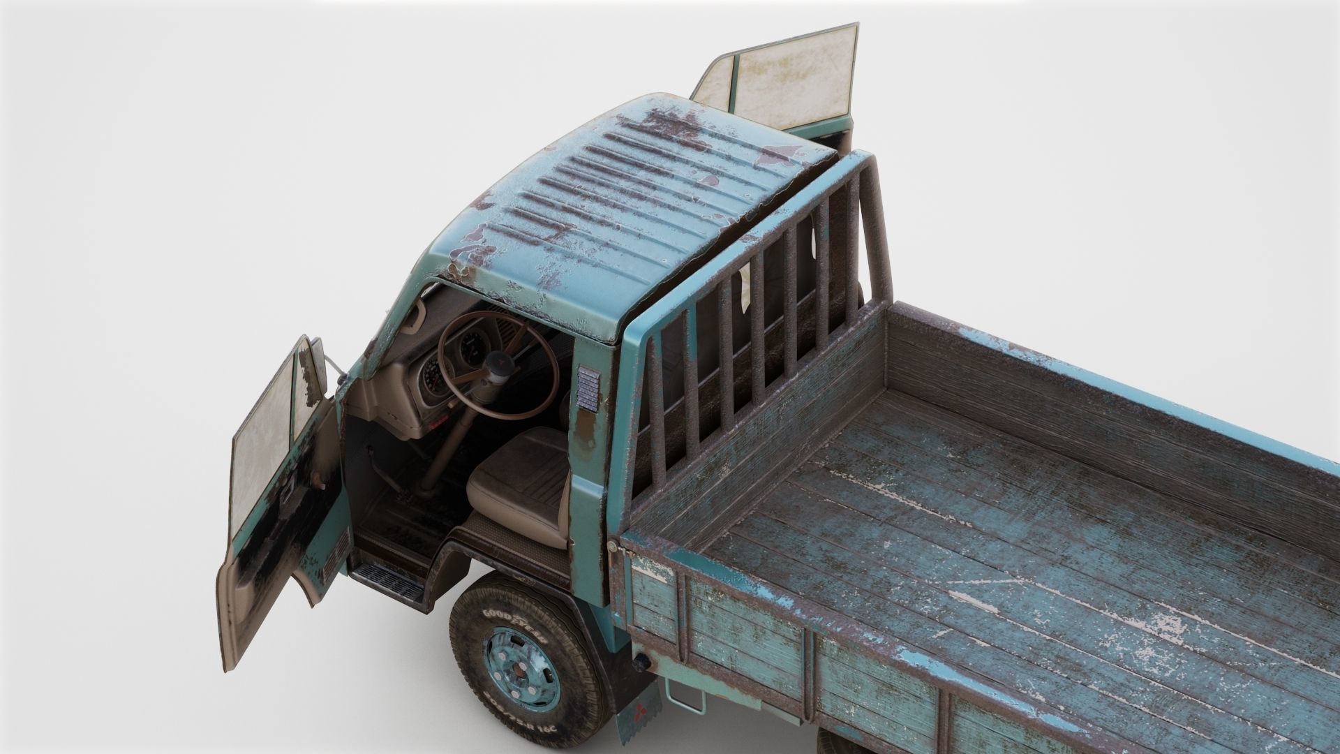 Mitsubishi Fuso Canter mk3 PBR 3D model_1