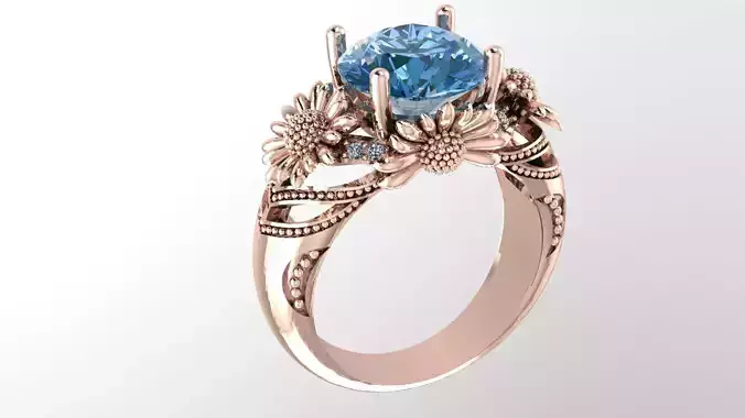 Wedding Engagement Women Ring 3D print model