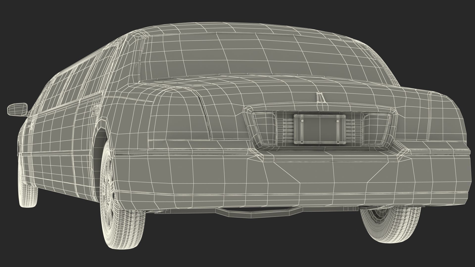 Lincoln Town Limo White Rigged 3D model_35
