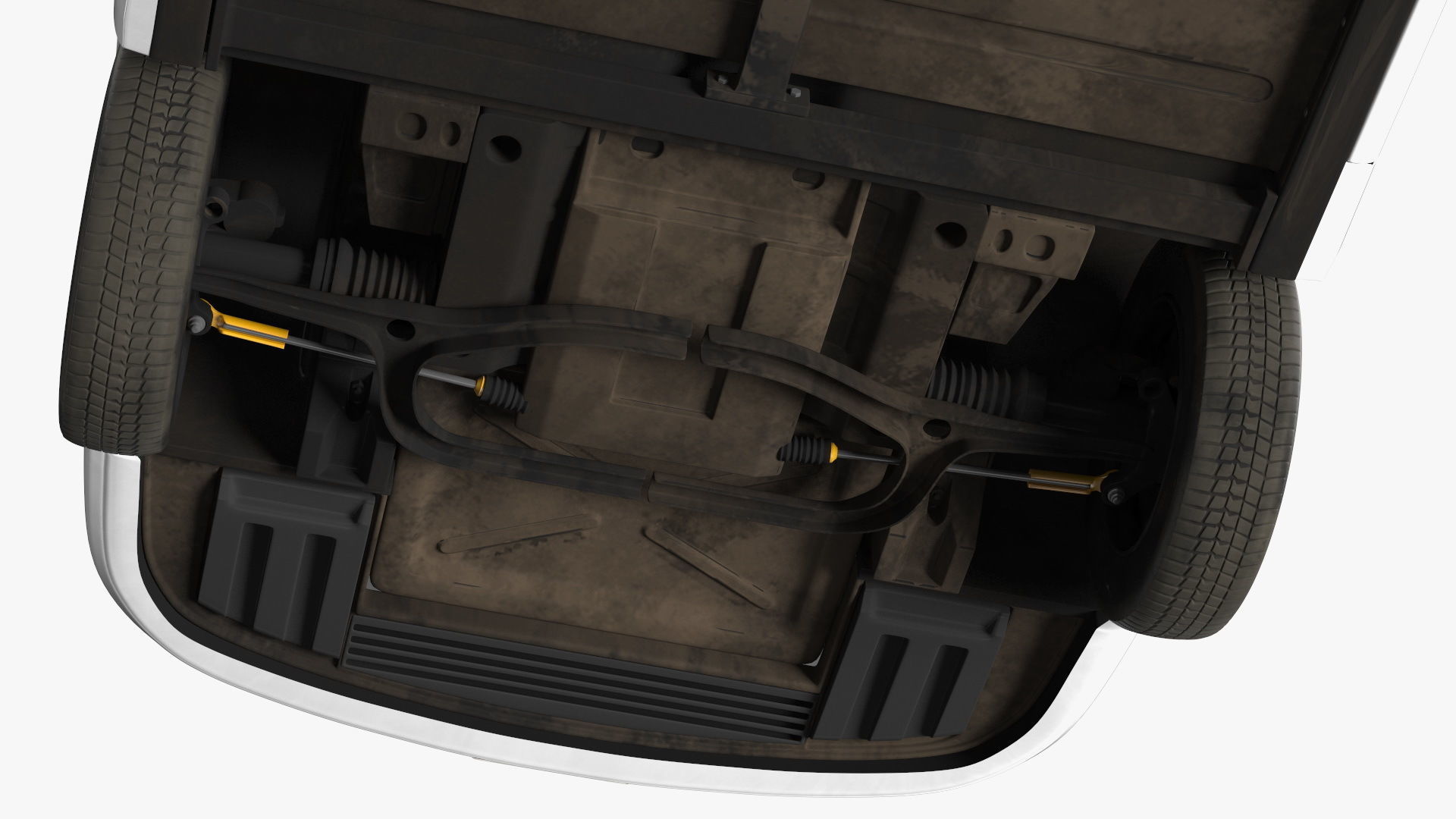 Lincoln Town Limo White Rigged 3D model_21