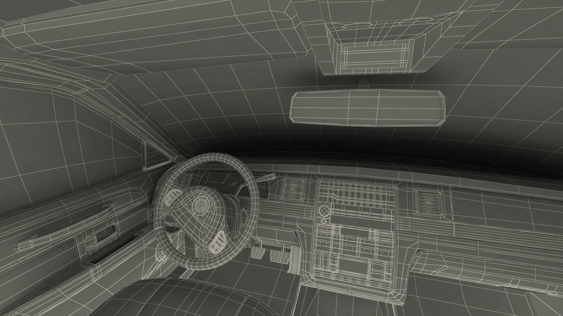 Lincoln Town Limo White Rigged 3D model_41