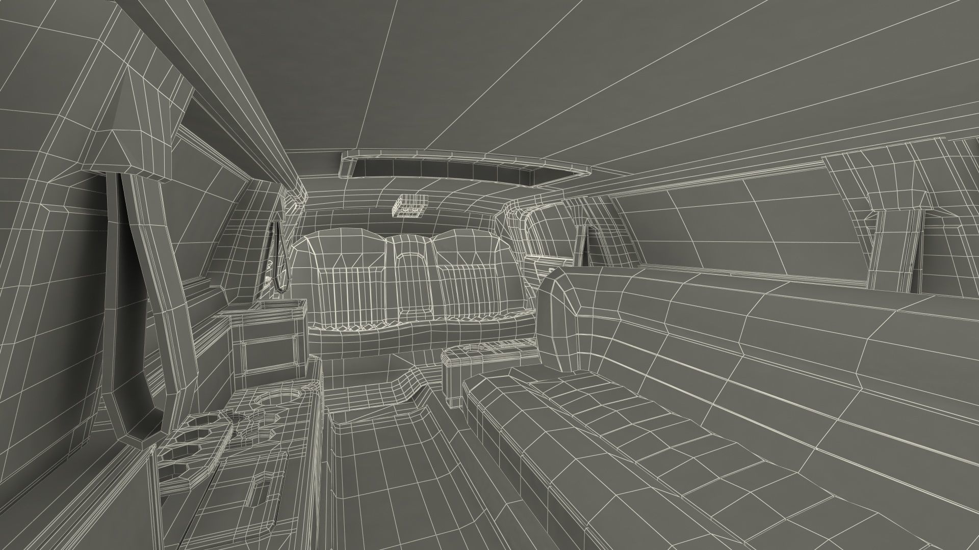 Lincoln Town Limo White Rigged 3D model_40