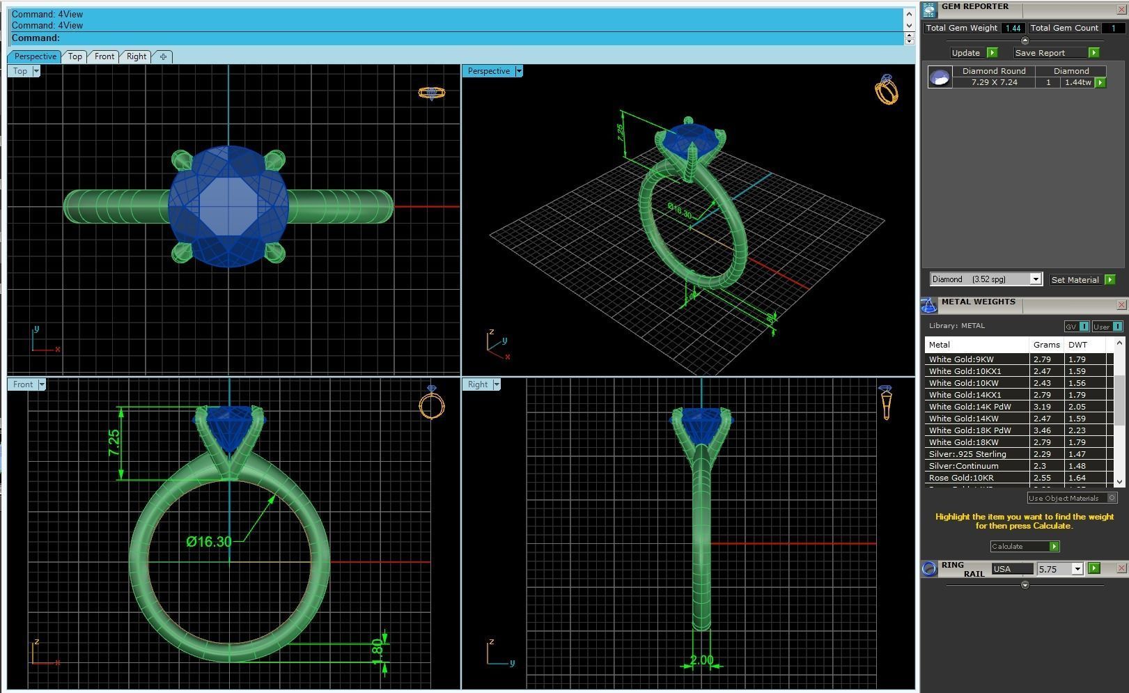 Solitaire Diamond Ring V05 3D print model_2