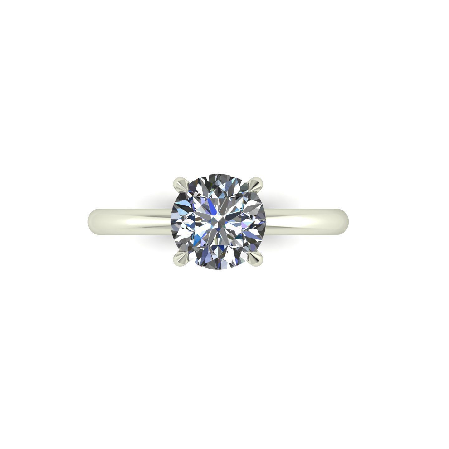 Solitaire Diamond Ring V05 3D print model_1