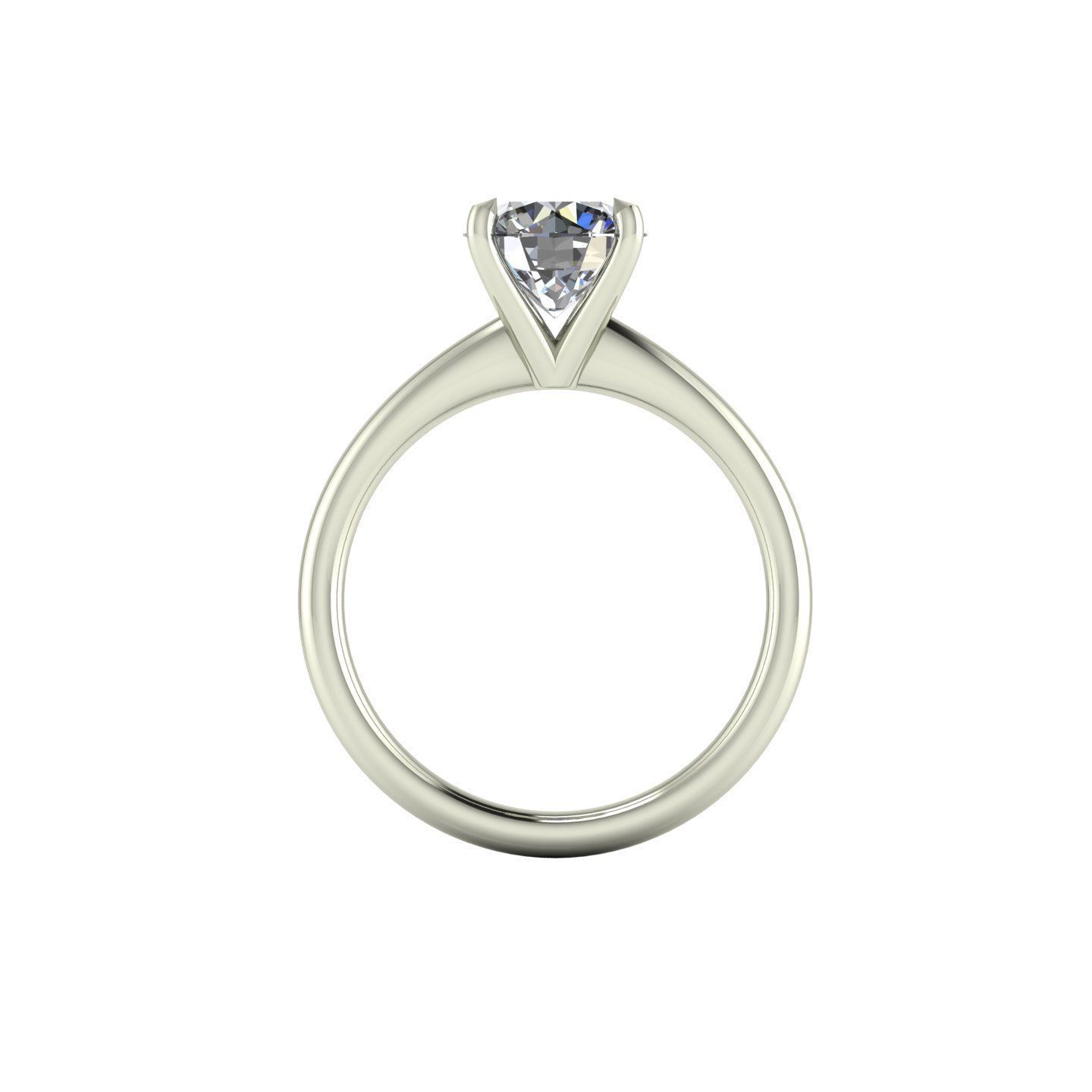Solitaire Diamond Ring V05 3D print model_3