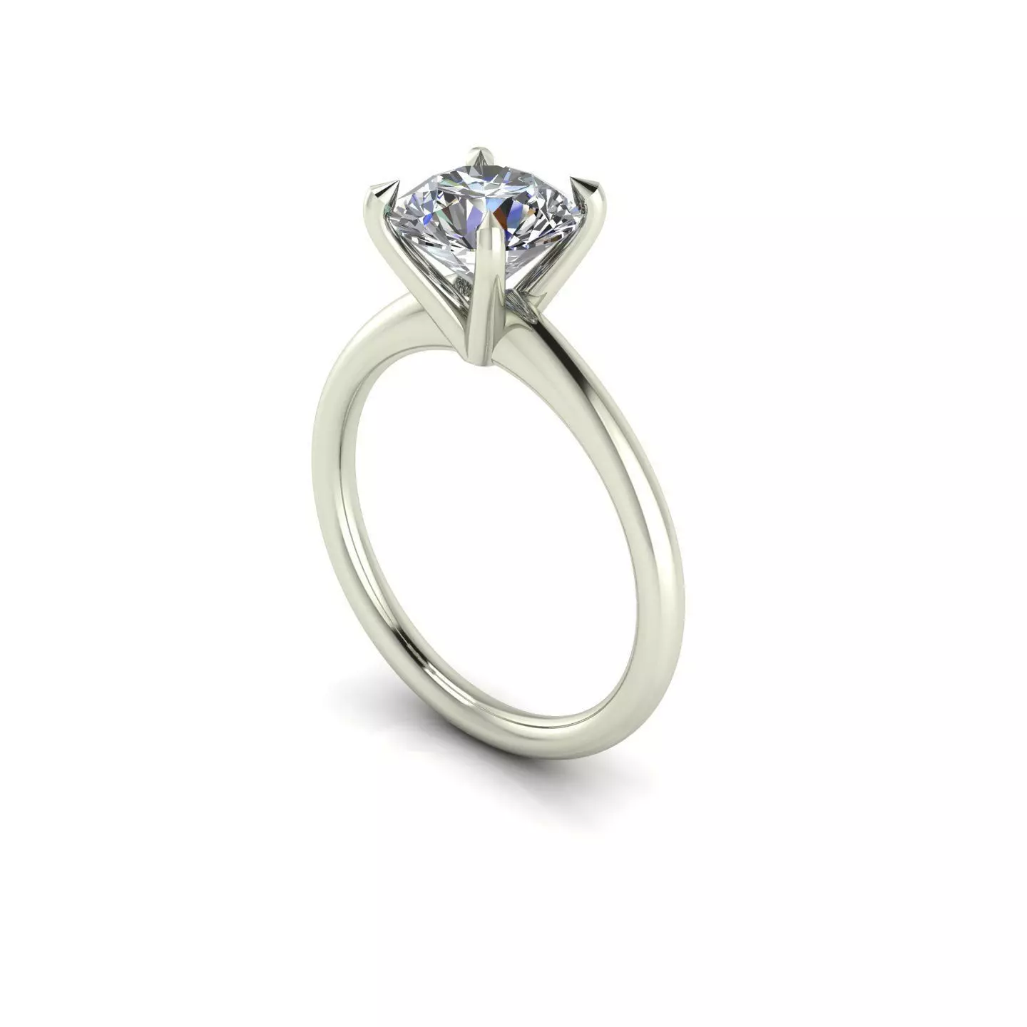 Solitaire Diamond Ring V05 3D print model_0
