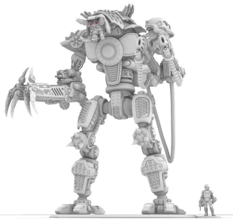 Project Cervantes-The 28mm Cazador Terror Mech 3D print model_19