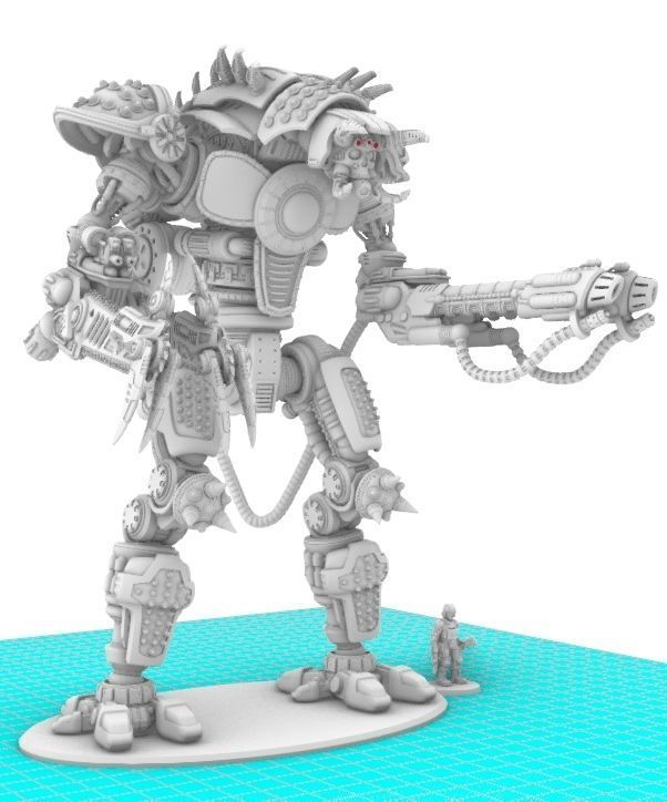Project Cervantes-The 28mm Cazador Terror Mech 3D print model_17